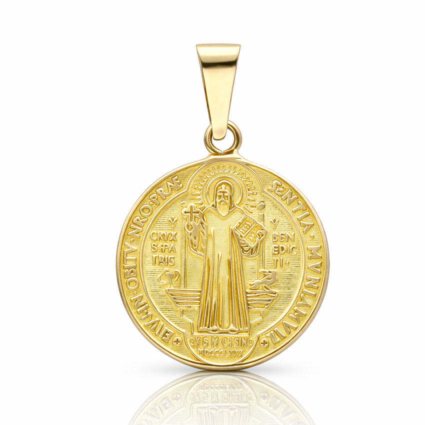 MEDALLA ORO 18KL SAN BENITO - 15MM
