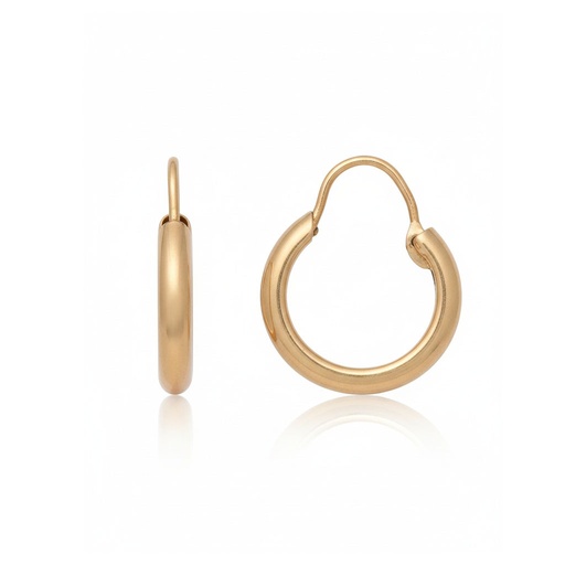 [A189] AROS ORO 18KL MEDIA CAÑA - 9MM