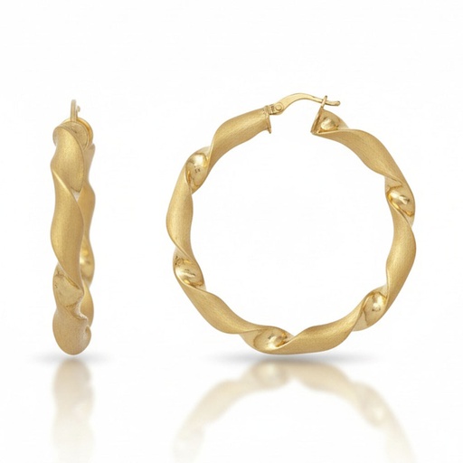 AROS ORO 18KL RIZADOS - 42MM