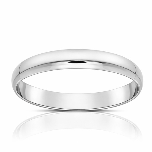 ALIANZA ORO BLANCO 18KL LISA - 3MM