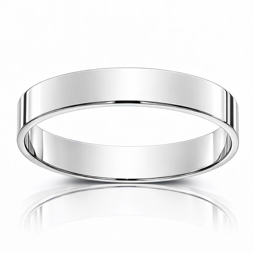 ALIANZA ORO BLANCO 18KL - 4MM