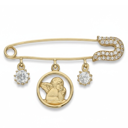 [BB2] ALFILER ORO 18KL BEBE ANGEL DE LA GUARDA