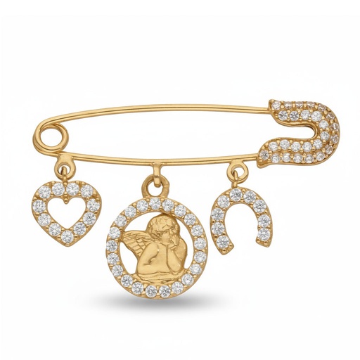 IMPERDIBLE ORO 18KL BEBE - 3 COLGANTES