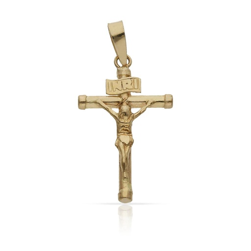 [C101C] CRUZ ORO 18KL CRISTO - 15X24MM