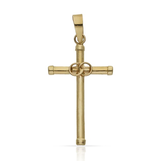 [C102A] CRUZ ORO 18KL - 15X28MM
