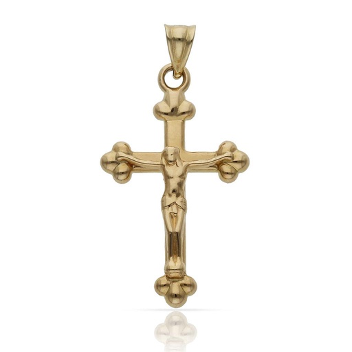 [C448] CRUZ ORO 18KL CRISTO - 17x28MM