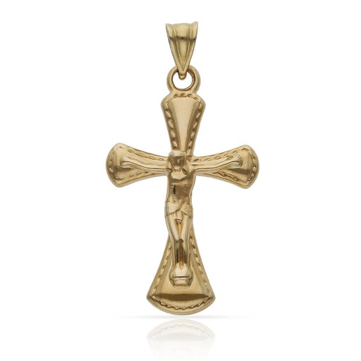 [C454] CRUZ ORO 18KL CRISTO - 17x28MM