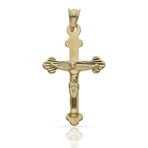[C457] CRUZ ORO 18KL CRISTO - 17x28MM