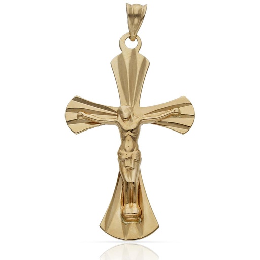 [C458] CRUZ ORO 18KL CRISTO - 22x36MM