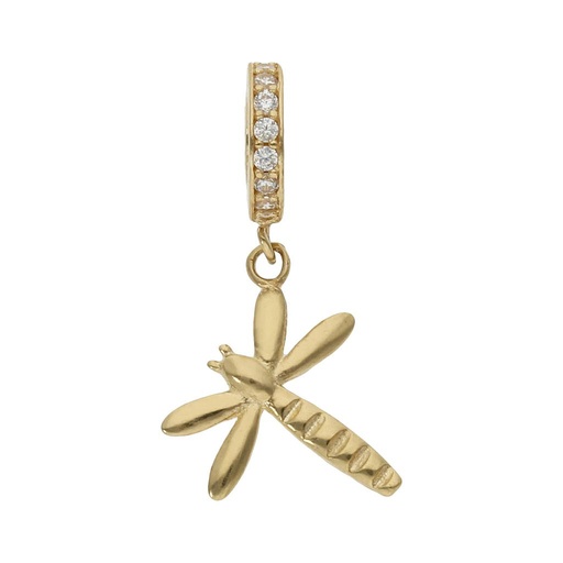 [CH37] CHARMS COLGANTE ORO 18KL  LIBELULA