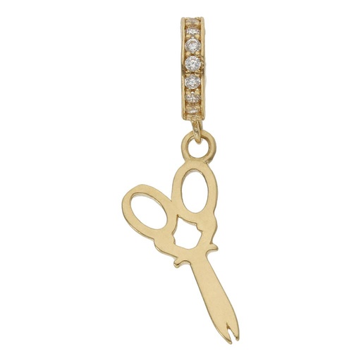 [CH49] CHARMS COLGANTE ORO 18KL TIJERAS