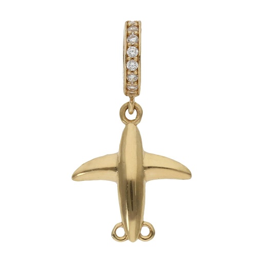 [CH65] CHARMS COLGANTE ORO 18KL AVION
