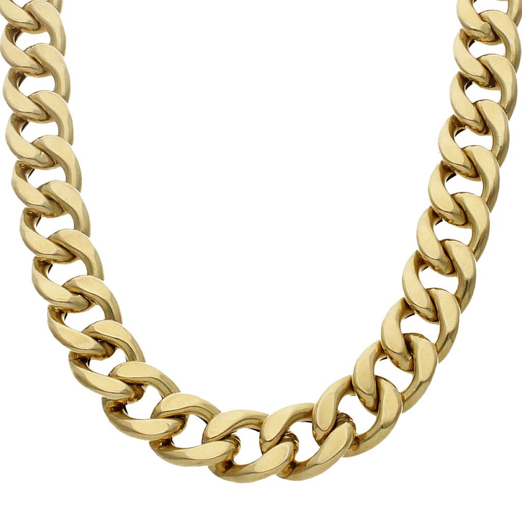 COLLAR ORO 18KL HUECO BARBADO - 15MM