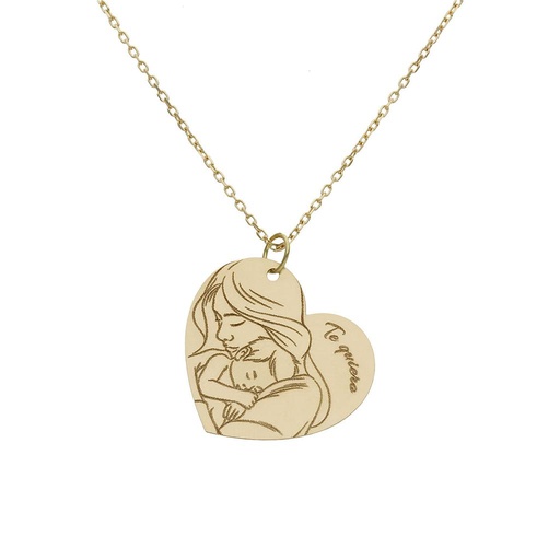 [G1002] GARGANTILLA ORO 18KL DE LA MADRE - 20X18MM