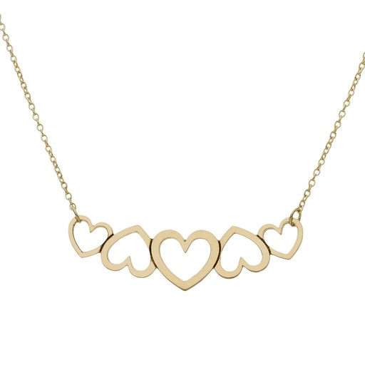[G1046] GARGANTILLA ORO 18KL CORAZONES