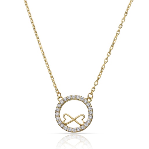 [G154] GARGANTILLA ORO 18KL INFINITO CIRCONITAS