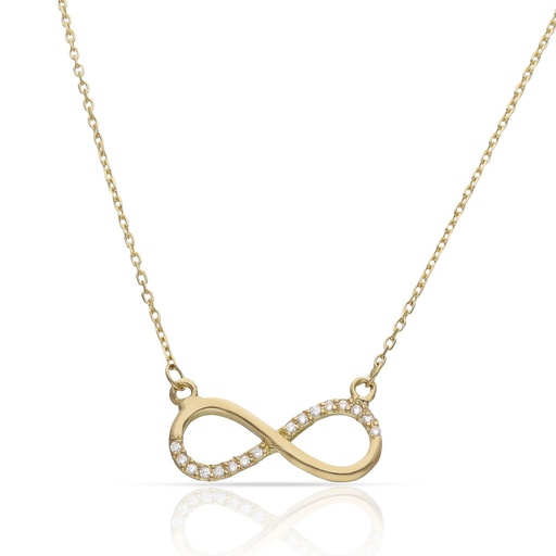 [G155] GARGANTILLA ORO 18KL INFINITO CIRCONITAS