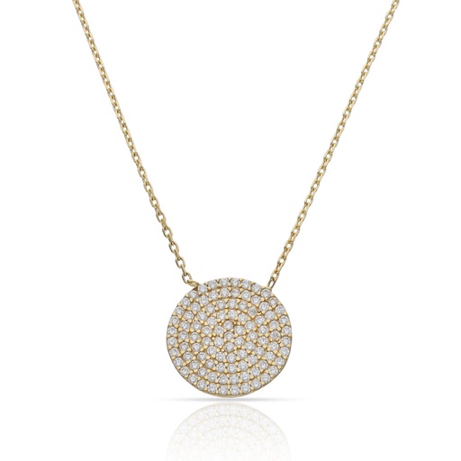 [G158] GARGANTILLA ORO 18KL CIRCULO CIRCONITAS