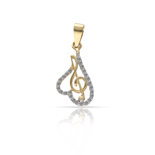 [G163] COLGANTE ORO 18KL CLAVE DE SOL