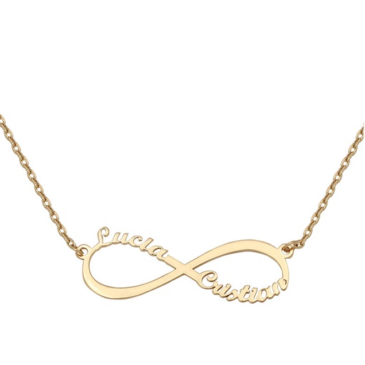 [G208] COLGANTE ORO 18KL INFINITO NOMBRES