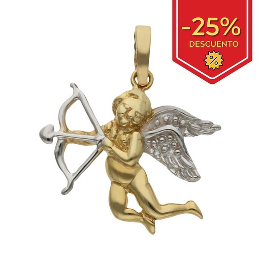 [G493] COLGANTE ORO 18KL CUPIDO - 20X19MM
