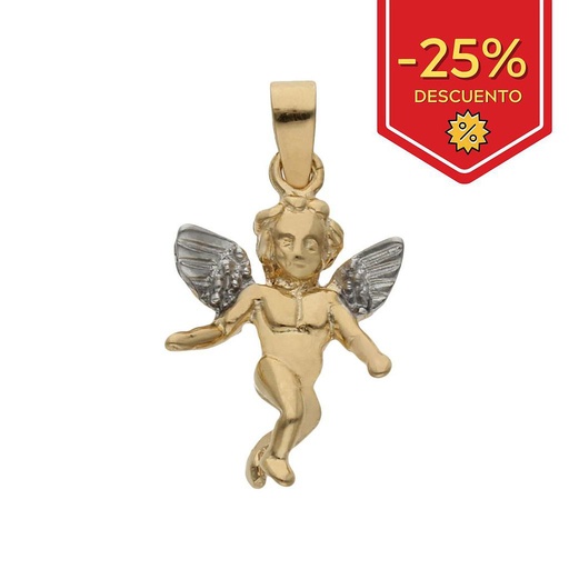 [G494] COLGANTE ORO 18KL CUPIDO - 12X18MM