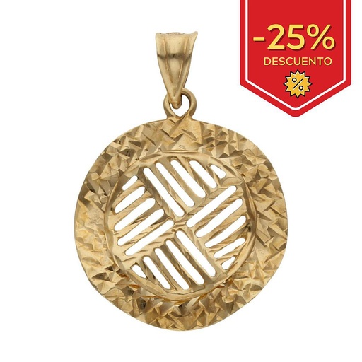[G523] COLGANTE ORO DE 18KL CALADO REDONDO