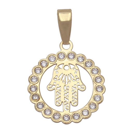 [G531] COLGANTE ORO 18KL MANO DE FATIMA - 15MM