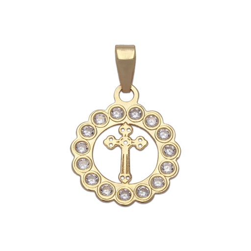 [G541] COLGANTE ORO 18KL CRUZ ASTURIANA - 12MM