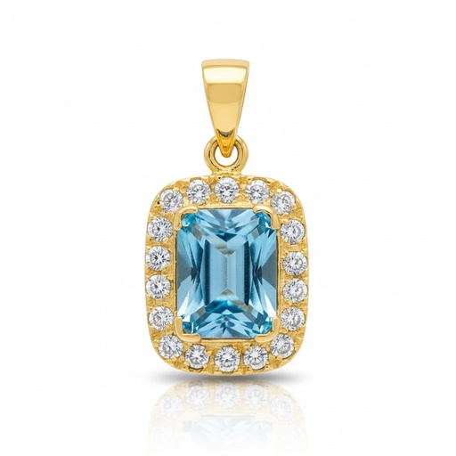 [G5632] COLGANTE ORO 18KL CIRCONITAS