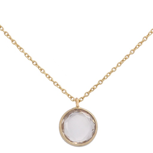 [G639] GARGANTILLA ORO 18KL CIRCULO CIRCONITA