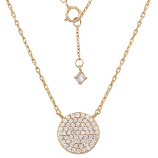 [G662] GARGANTILLA ORO 18KL CIRCULO CIRCONITAS