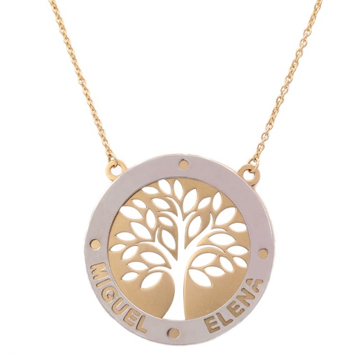 [G683] GARGANTILLA ORO 18KL ARBOL DE LA VIDA