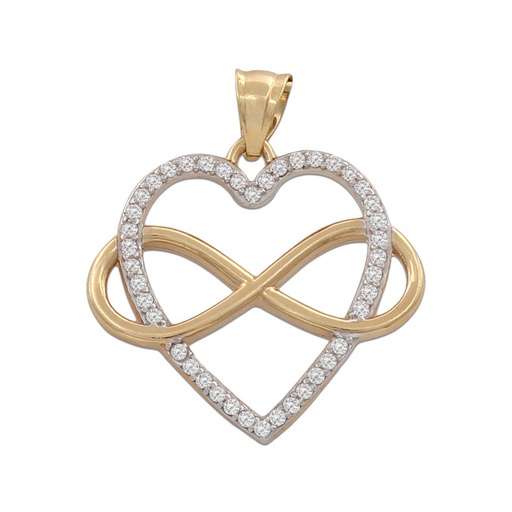 [G756] COLGANTE ORO 18KL CORAZON INFINITO
