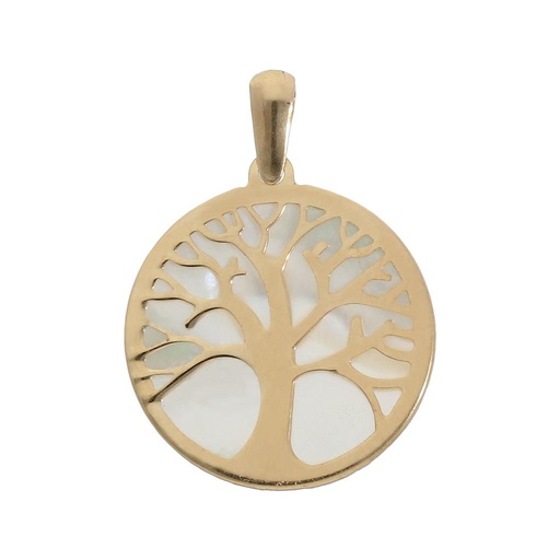 [G829] COLGANTE ORO 18KL ARBOL DE LA VIDA - 16MM