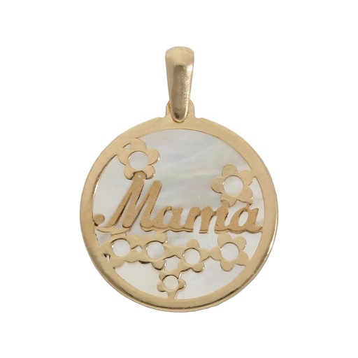 [G833] COLGANTE ORO 18KL MAMA NACAR - 16MM