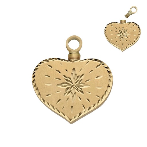 [G878] GUARDACENIZAS ORO 18 KL CORAZON - 24X27MM
