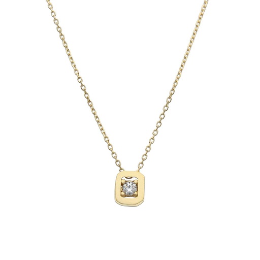 [G906] GARGANTILLA ORO 18KL CIRCONITA - 5X6MM