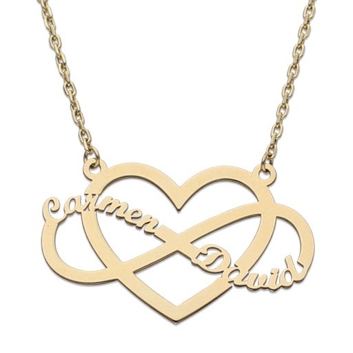 [G937] GARGANTILLA ORO 18KL INFINITO + CORAZON