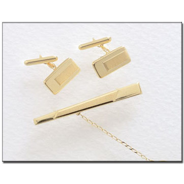 [GE608] GEMELOS RECTANGULARES EN ORO DE 18KL