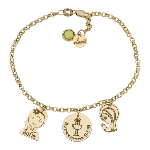 [HT119] PULSERA MI HISTORIA ORO 18KL COMUNION