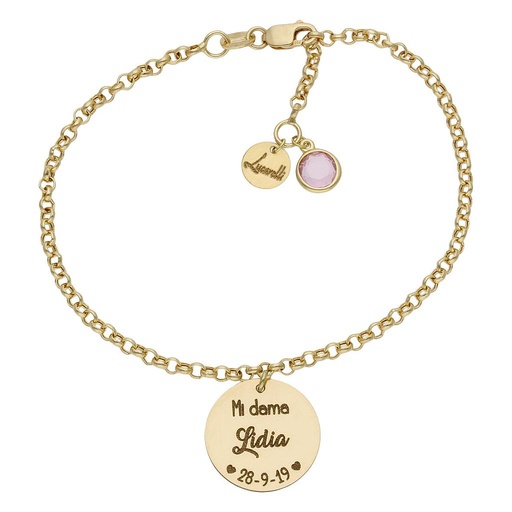 [HT121] PULSERA MI HISTORIA ORO 18KL DAMA HONOR