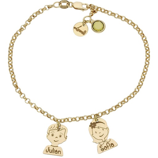 [HT126] PULSERA MI HISTORIA ORO 18KL NIÑOS