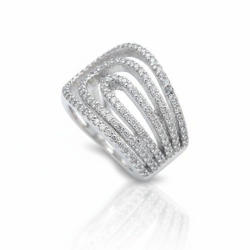 SORTIJAS ORO BLANCO 18KL DIAMANTES