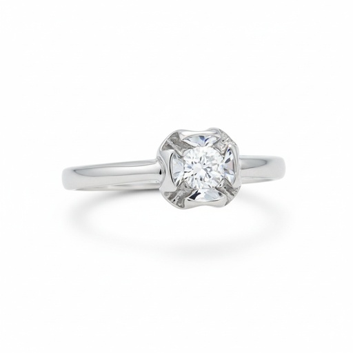 SORTIJA ORO BLANCO 18KL DIAMANTE