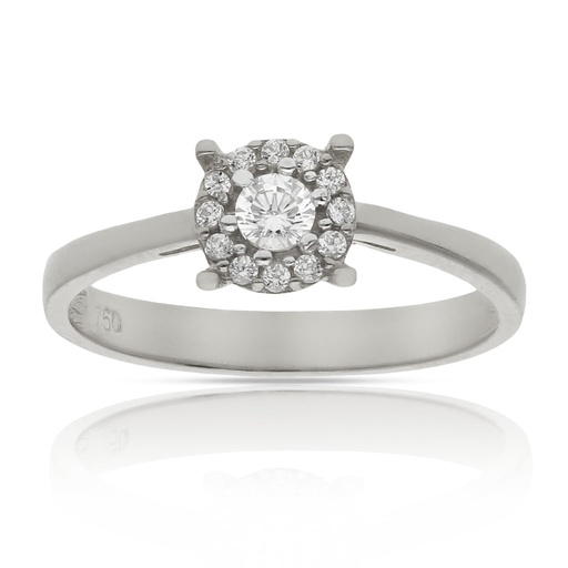 SORTIJA ORO BLANCO 18KL DIAMANTES