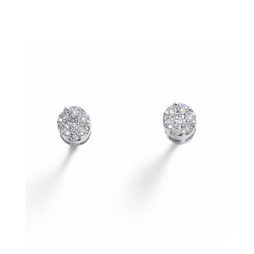 [LCR362B] PENDIENTES ORO BLANCO 18KL DIAMANTES