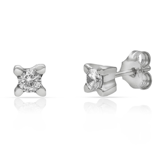 [LCR373B] PENDIENTES ORO BLANCO 18KL DIAMANTES