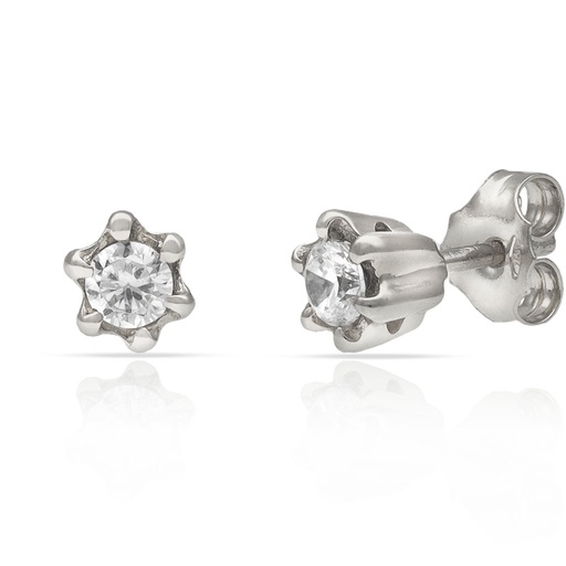 [LCR379B] PENDIENTES ORO BLANCO 18KL DIAMANTES