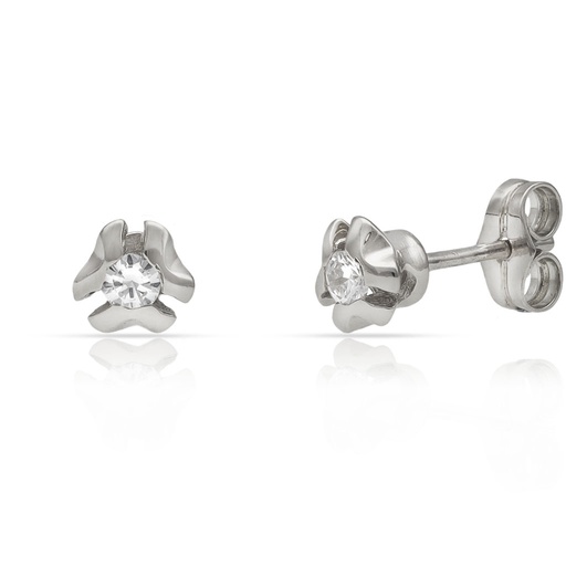 [LCR380B] PENDIENTES ORO BLANCO 18KL DIAMANTES